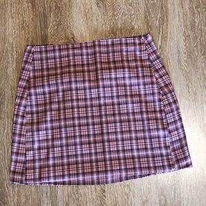 Urban Outfitters Pink Plaid 90s Mini Skirt